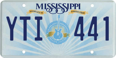 MS license plate YTI441