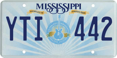 MS license plate YTI442
