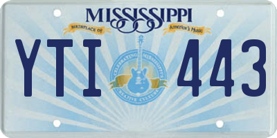 MS license plate YTI443