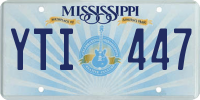 MS license plate YTI447