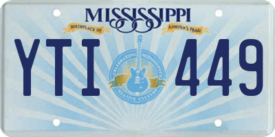 MS license plate YTI449