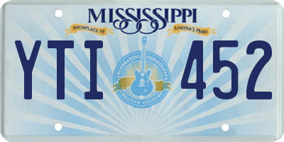 MS license plate YTI452