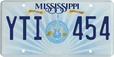 MS license plate YTI454