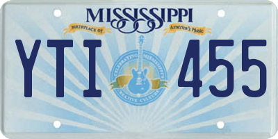 MS license plate YTI455