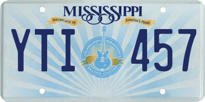 MS license plate YTI457