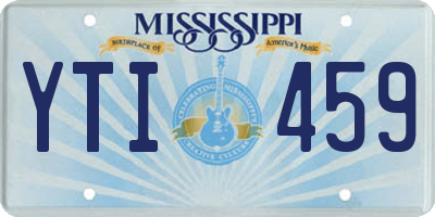 MS license plate YTI459