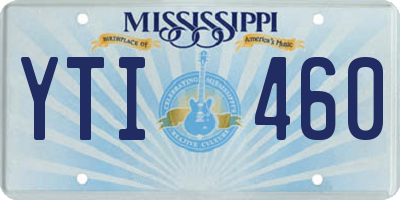 MS license plate YTI460