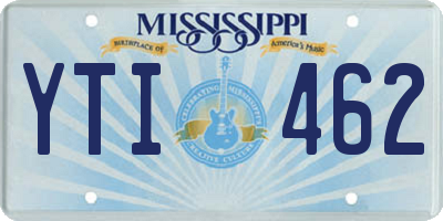 MS license plate YTI462