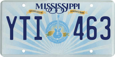 MS license plate YTI463