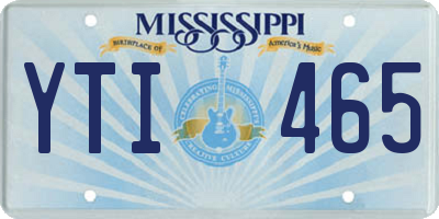 MS license plate YTI465