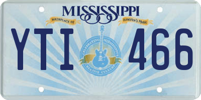 MS license plate YTI466