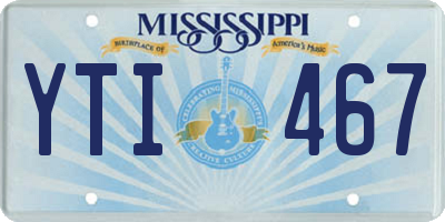 MS license plate YTI467