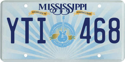 MS license plate YTI468