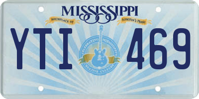 MS license plate YTI469
