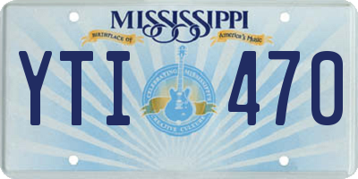 MS license plate YTI470