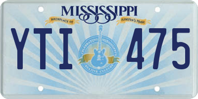 MS license plate YTI475