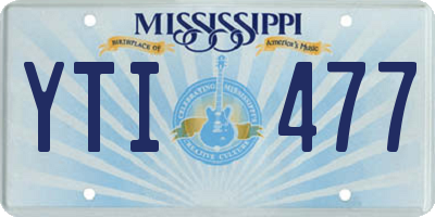MS license plate YTI477