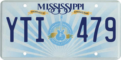 MS license plate YTI479