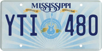 MS license plate YTI480