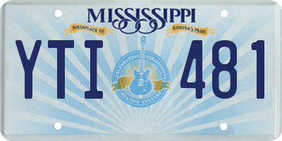 MS license plate YTI481