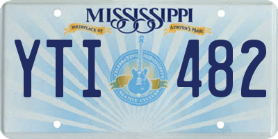 MS license plate YTI482