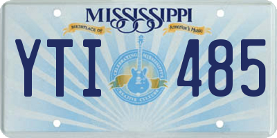 MS license plate YTI485