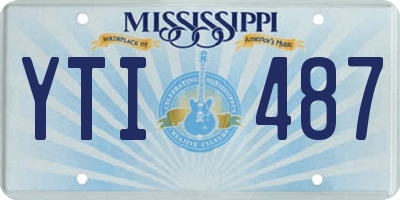 MS license plate YTI487