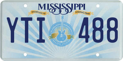 MS license plate YTI488