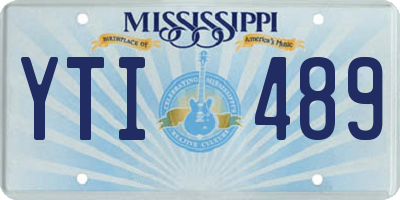 MS license plate YTI489