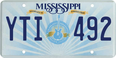 MS license plate YTI492