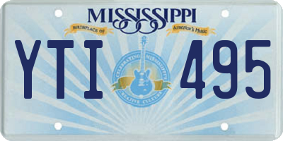 MS license plate YTI495