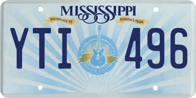 MS license plate YTI496