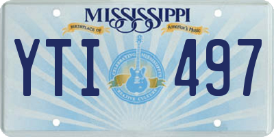 MS license plate YTI497
