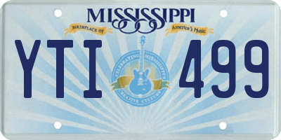 MS license plate YTI499