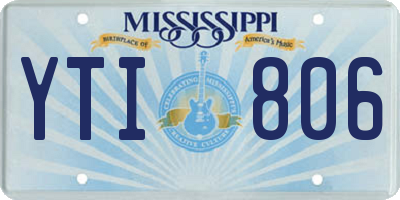 MS license plate YTI806