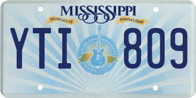 MS license plate YTI809