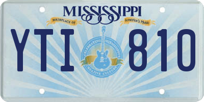 MS license plate YTI810