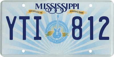 MS license plate YTI812