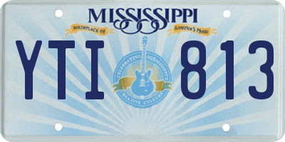 MS license plate YTI813