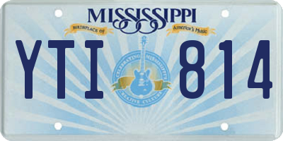 MS license plate YTI814