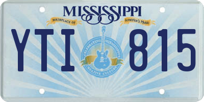 MS license plate YTI815