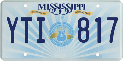 MS license plate YTI817
