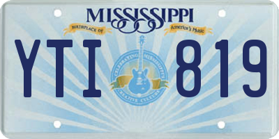 MS license plate YTI819