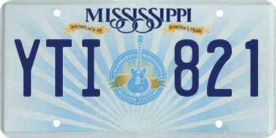 MS license plate YTI821