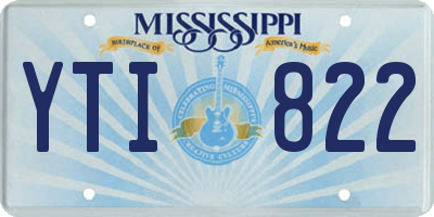 MS license plate YTI822