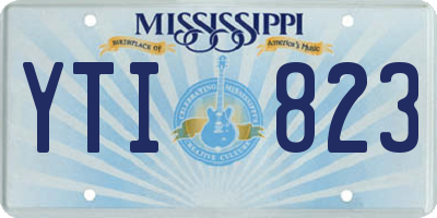 MS license plate YTI823