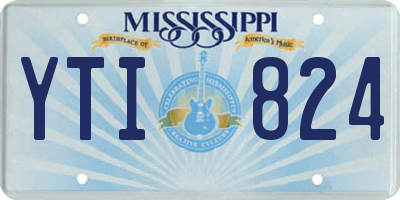 MS license plate YTI824