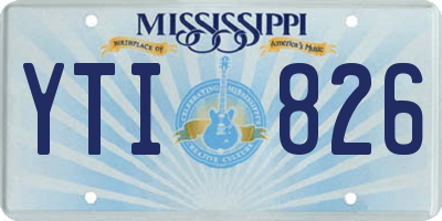 MS license plate YTI826