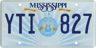 MS license plate YTI827