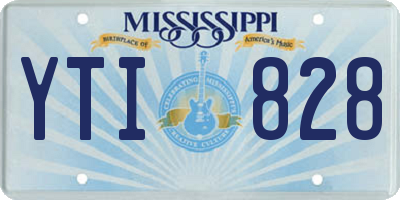 MS license plate YTI828